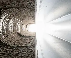 air duct cleaning services showing interior duct system inspection and cleaning in Henderson, NV